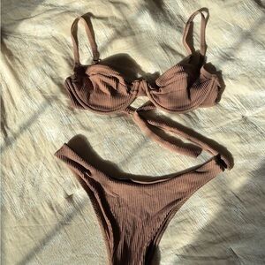 Monday Swimwear Maui Ribbed Bikini Set